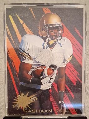 Rashaan Salaam Football Trading Card - White, Gold, Black